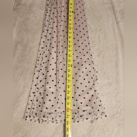 ANNE KLEIN Midi Tulle Skirt In Pink in Polka Dots Size M. - Picture 9 of 12
